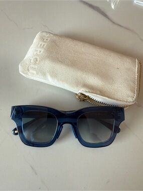 Blue Apercu Square-Frame Sunglasses